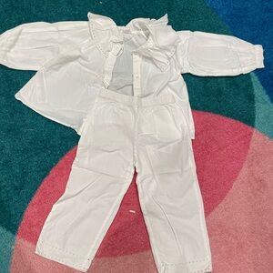 Zara girl pajamas white chic 2-3yrs